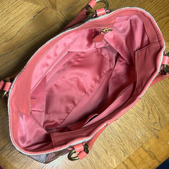 HTF COACH ASHLEY DOTTED OP ART SHOULDER TOTE - Picture 12 of 16